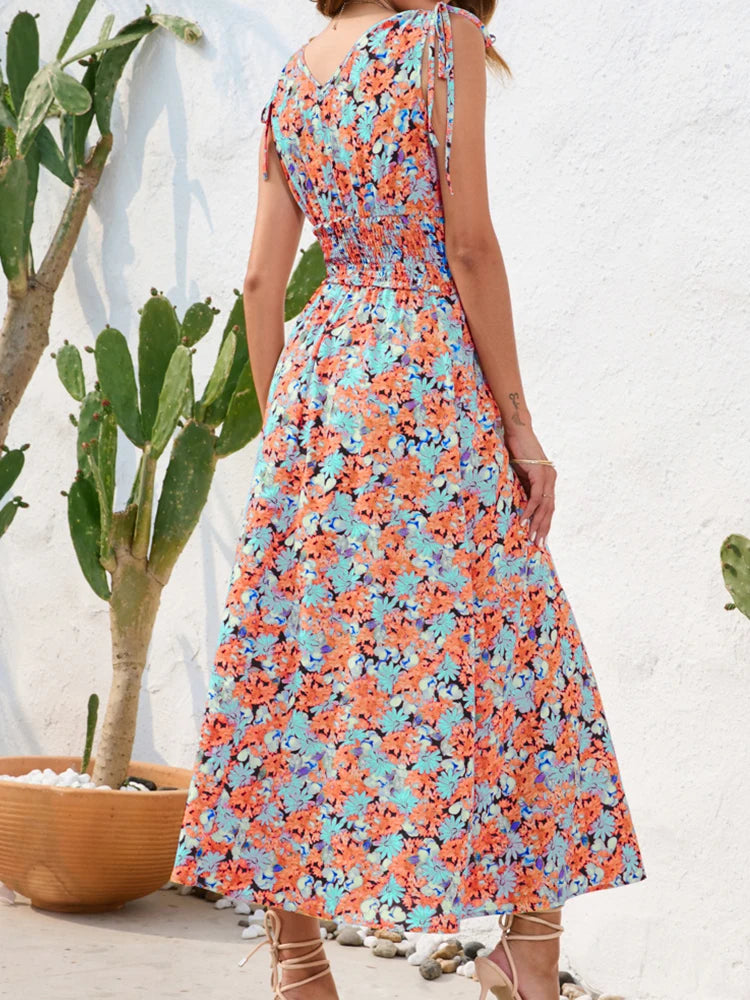 Robe élégante Longue à Imprimé Floral